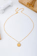 Gold Seashell MOP Medallion Necklace | 80N93074