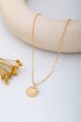 Gold Seashell MOP Medallion Necklace | 80N93074