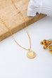Gold Seashell MOP Medallion Necklace | 80N93074