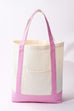 Classic Large Cotton Canvas Shoulder Tote Bag | 40P611