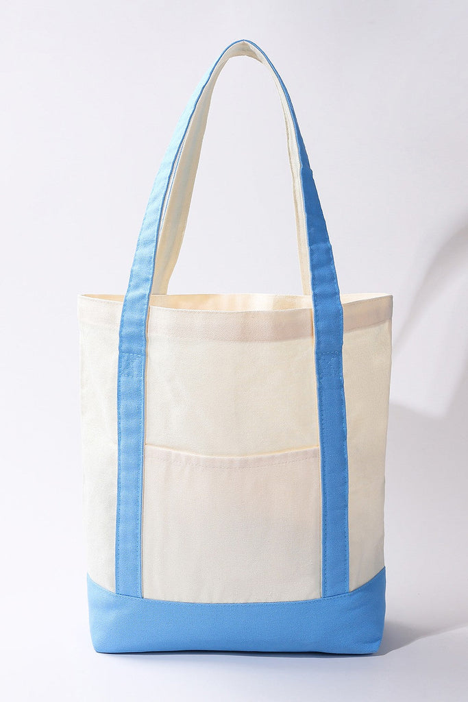 Classic Large Cotton Canvas Shoulder Tote Bag | 40P611