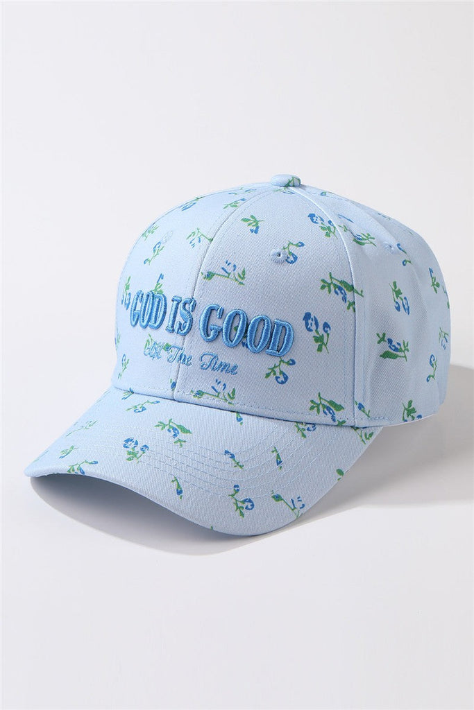 "God Is Good All The Time"  Floral Baseball Cap | 40HW756
