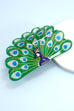 Peacock Motif  Hair Claw Clip | 40H1082