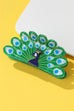 Peacock Motif  Hair Claw Clip | 40H1082