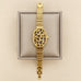 Leopard Print Oval Gold-Tone Wrist Watch | 40WTH103