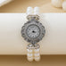 ROUND DIAL MULTI PEARL BRACELET WATCH | 80W018
