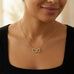 Gemini said Interlocking Crystal Heart Necklace | 40NK9707