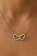 Gemini said Interlocking Crystal Heart Necklace | 40NK9707