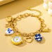 Vintage-Style Porcelain Charm Watch Bracelet | 80W034