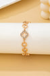 Pave Crystal Clover Link Bracelet With Toggle Clasp | 80B1781