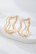 Textured Wavy Gold Hoop Earrings | 80E62228