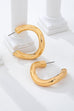Bold Chunky Gold-Tone U-Shape Hoop Earrings | 80E62229