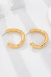 Bold Chunky Gold-Tone U-Shape Hoop Earrings | 80E62229