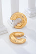 Bold Gold-Tone Chunky Dome Crescent Hoop Earrings | 80E62230