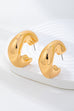 Bold Gold-Tone Chunky Dome Crescent Hoop Earrings | 80E62230