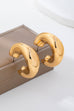 Bold Gold-Tone Chunky Dome Crescent Hoop Earrings | 80E62230