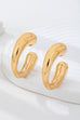 Bold Gold-Tone Chunky Tubular Open Hoop Earrings | 80E62231