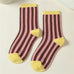 Colorful Striped Crew Sock Set | 40S02093