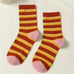 Colorful Striped Crew Sock Set | 40S02093
