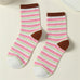 Colorful Striped Crew Sock Set | 40S02093