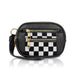 Multi-Zipper Checkered Pouch Bag Wristlet | 40P617