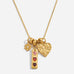 FLORAL HEART MULTI CHARM NECKLACE | 40NK9712