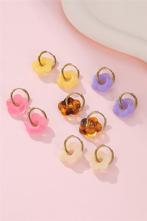 18K STAINLESS STEEL TARNISH FREE FLORAL EARRINGS | 40E500