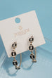Gameday Football Baseball Hoop Earrings | 40E501