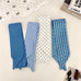 Vintage-Style Skinny Twilly Scarf-Polka Dot&Gingham|40SC715