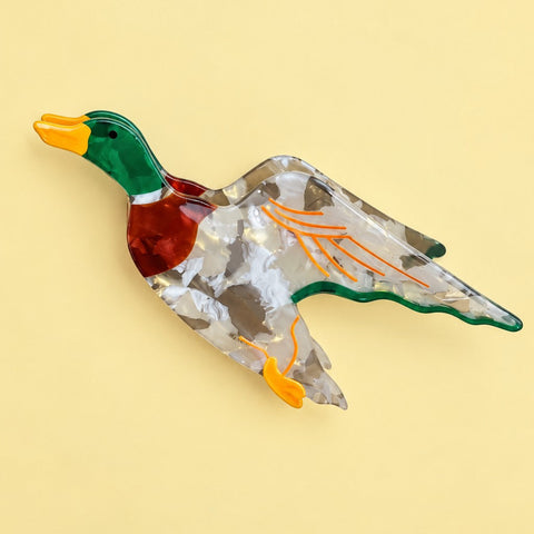 Flying Mallard Duck Hair Claw Clips | 40H1242