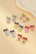 Bow Drop Enamel Charm Statement Earrings | 40E503