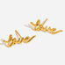 18K STAINLESS STEEL TARNISH FREE LOVE EARRINGS | 40E505