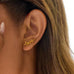 18K STAINLESS STEEL TARNISH FREE LOVE EARRINGS | 40E505