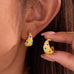 Butter Yellow Polkadot Earrings | 40E506