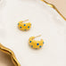 Butter Yellow Polkadot Earrings | 40E506