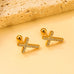 18K STAINLESS STEEL TARNISH FREE CROSS EARRINGS | 40E508
