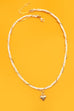 Twisted Pearl & Gold Heart Necklace | 40NK9717