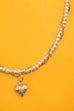 Twisted Pearl & Gold Heart Necklace | 40NK9717