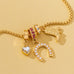 Western Rhinestone Horseshoe Charm Necklace | 80N93236
