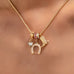 Western Rhinestone Horseshoe Charm Necklace | 80N93236
