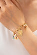 Vintage Inspired Boot Heart Charm Link Bracelet | 80B1797