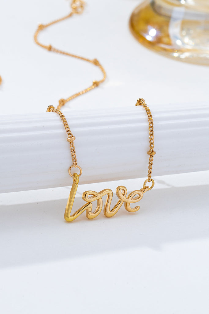 Love Pendant Satellite Ball Chain Necklace | 80N93158