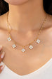 Crystal Quatrefoil Clover Station Necklace | 80N93157