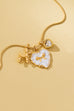 Bow Heart & Balloon Dog Crystal Charm Necklace | 80N93126
