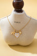 Bow Heart & Balloon Dog Crystal Charm Necklace | 80N93126