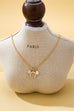 Pave Horseshoe & Pearl Drop Charm Necklace | 80N93155