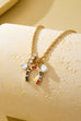 Multi-Color Horseshoe and Pearl Crystal Charm Necklace | 80N93136