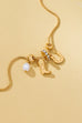 Western Boot Horseshoe Pearl Charm Necklace | 80N93161