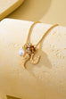 Western Boot Horseshoe Pearl Charm Necklace | 80N93161