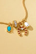 Southwest Horseshoe & Turquoise Charm Necklace | 80N93130